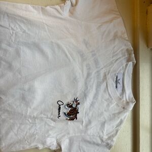 White Kids Shirt with Embroidered Design